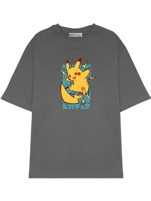 Green Mint  Oversize T-Shirt Pokemon Pikachu 1