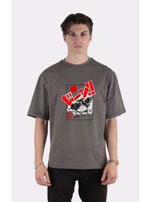 Green Mint Füme  Pamuk Bisiklet Yaka Oversize T-Shirt One Piece 4 Gear