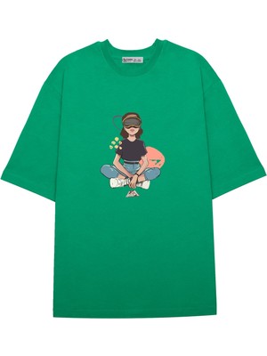Green Mint  Oversize T-Shirt Stranger Thıngs1