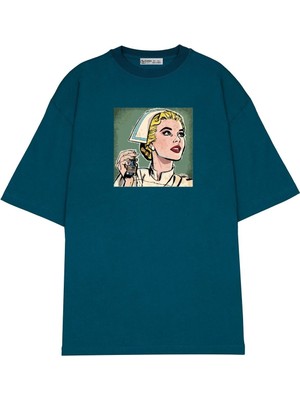 Green Mint  Oversize T-Shirt Hemşire Kopyası