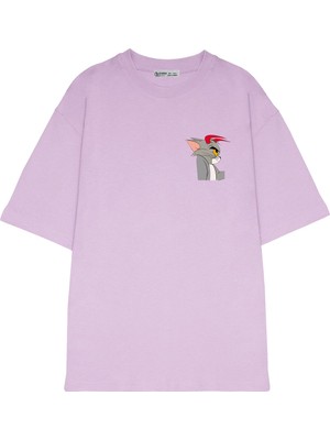 Green Mint  Oversize T-Shirt Tom & Jerry Kopyası
