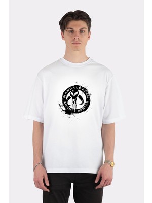 Green Mint  Beyaz Oversize T-Shirt Bounty Hunter Splatter