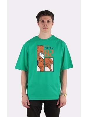 Green Mint Yeşil  Pamuk Bisiklet Yaka Oversize T-Shirt Zoro Samurai Wano Kuni Arc