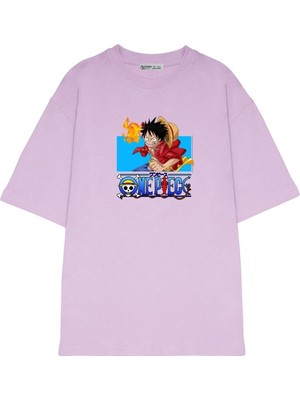 Green Mint  Oversize T-Shirt One Piece Luffy