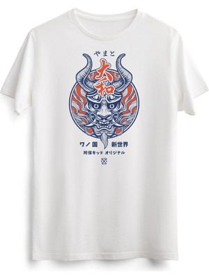 Green Mint Erkek Beyaz Yamato Oni Mask