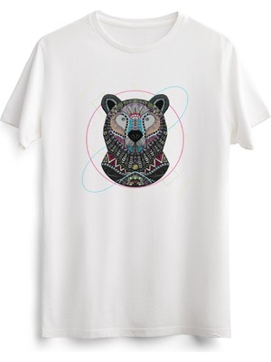 Green Mint Erkek Beyaz Neon Tribal Bear