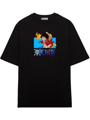 Green Mint  Oversize T-Shirt One Piece Luffy