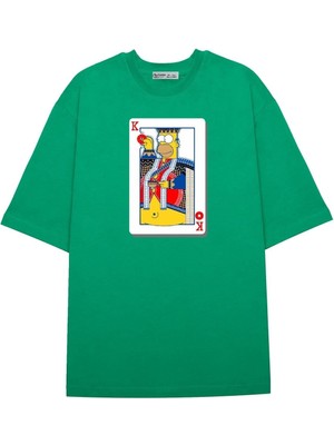 Green Mint  Oversize T-Shirt The Sımpsons