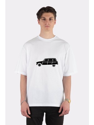 Green Mint  Beyaz Oversize T-Shirt Car In Profile. Part 176