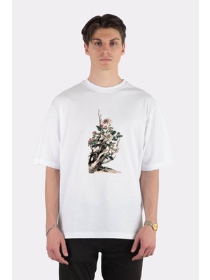 Green Mint  Beyaz Oversize T-Shirt Summer Is In The Air