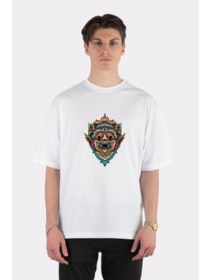 Green Mint  Beyaz Oversize T-Shirt Barong