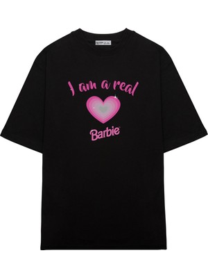 Green Mint  Oversize T-Shirt Barbie Cartoon--