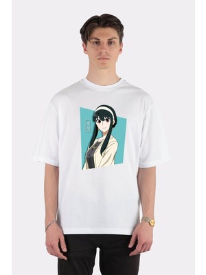Green Mint  Beyaz Oversize T-Shirt Spy x Family - Yor Forger