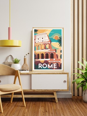 Decotorium Ahşap Çerçeveli Tablo World Cıtıes Serisi Mdf Tablo CTY/001