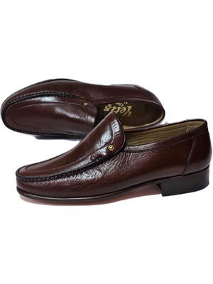 Yetiş Luxury Erkek Içi Dışı Komple Saf Rok Deri Kösele Taban Klasik Erkek Ayakkabı