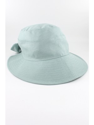 Hat Town Fiyonk Detaylı Keten Bucket Kadın Şapka