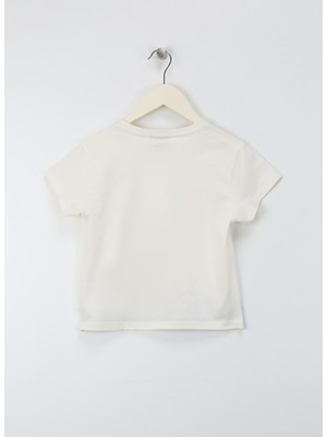 Benetton Krem Kız Çocuk T-Shirt 3096G10EZ