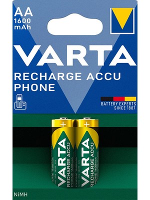 Varta Nı-Mh 1.2V 1600 Mah Hr6 Aa Şarjlı 2li Kalem Pil (2818)