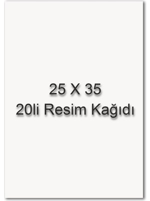 Sim 25X35 Resim Kağıdı 20 Li Poşet