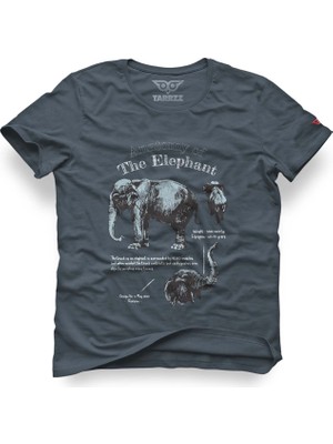 Tarrzzcom Anatomy Elephant Tasarım Tişört, Fil Anatomisi Baskılı Tişört, Fil Baskılı  Tişört