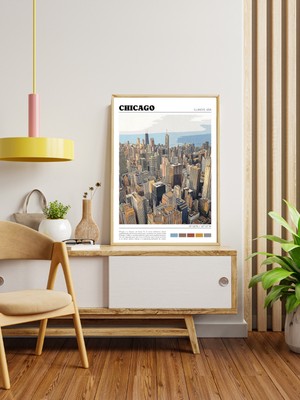 Decotorium Ahşap Çerçeveli Tablo World Cıtıes Serisi Mdf Tablo CTY/007