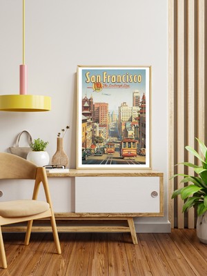 Decotorium Ahşap Çerçeveli Tablo World Cıtıes Serisi Mdf Tablo CTY/010