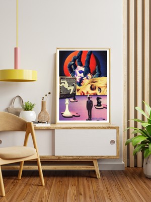 Decotorium Ahşap Çerçeveli Tablo Celebrıty Collage Serisi Mdf Tablo CEL/008