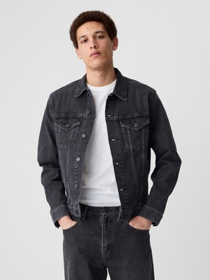 Gap Erkek Siyah Icon Denim Ceket