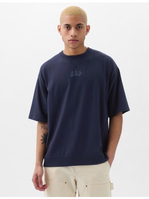 Gap Erkek Lacivert Mini Gap Logo Oversize T-Shirt