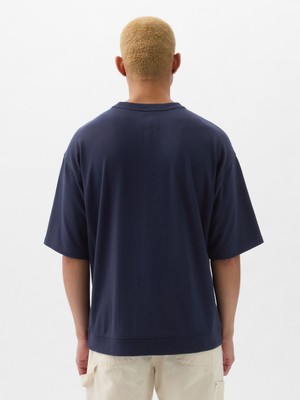 Gap Erkek Lacivert Mini Gap Logo Oversize T-Shirt