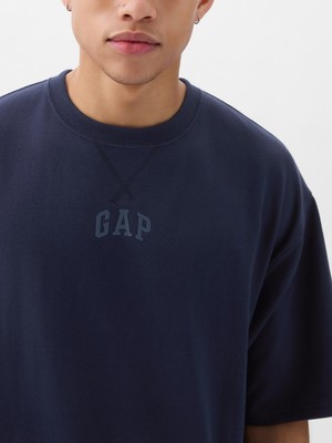 Gap Erkek Lacivert Mini Gap Logo Oversize T-Shirt