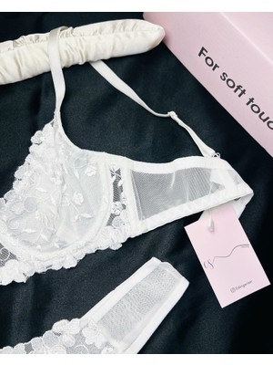 Es Lingerie Pure Beyaz Bralet Sütyen Takım