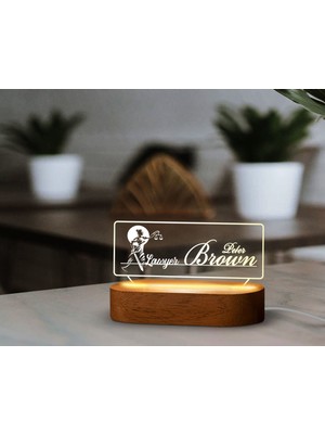 Bk Gift Kişiye Özel Isimli Avukat Temalı LED Işıklı Akrilik Masa Isimliği-14, Ofis Dekoru, Mesleki Hediye, Ofis Hediyeleri