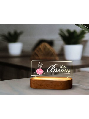 Bk Gift Kişiye Özel Isimli Avukat Temalı LED Işıklı Akrilik Masa Isimliği-10, Ofis Dekoru, Mesleki Hediye, Ofis Hediyeleri