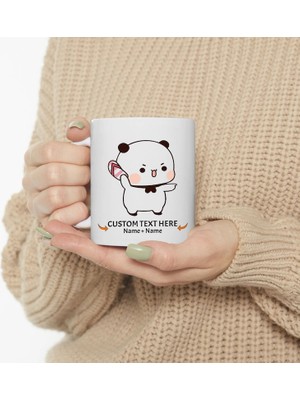 Bexdore Kişiselleştirilmiş Sevimli Bubu ve Dudu Kahve Kupa, Ayı Seramik Kupa, Özel,ingilizce Kupa