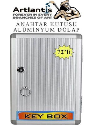 Artlantis Kilitli Anahtar Kutusu 72 Li 1 Paket Anahtar Dolabı Alüminyum Gövde Otel Otopark Apart Anahtarlık Dolap