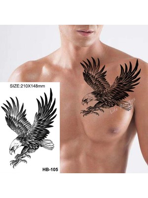 Tattoo Gerçekci Geçici Dövme Tattoo Kartal Desenli Dövme Sahte Etiket Kadın Erkek Kol Bacak