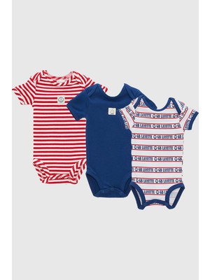 Layette Erkek Bebek Desenli 3lü Body Set NS22SSL8834