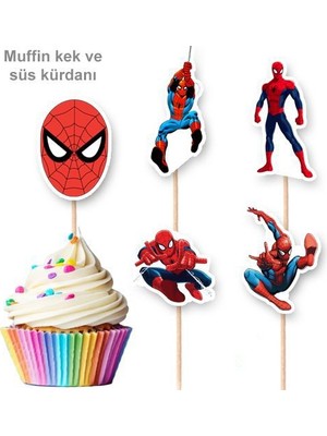 Parti Dükkanım Spiderman Şekilli Kürdan 10 Adet