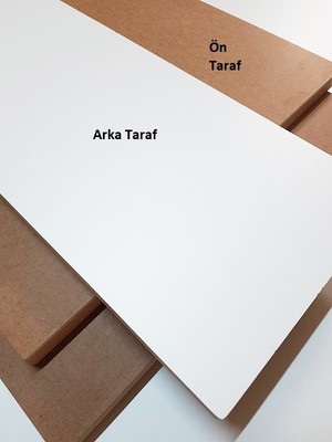 Dfn Wood Mdf Plaka Panel Mdf Tabaka Arkası Beyaz Ham  60 cm x 90 cm - 18 mm Kalınlık 1 Adet