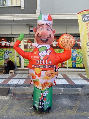 Kelepire Düştu 3 Metre Pizzacı Model Gel Gel Balon