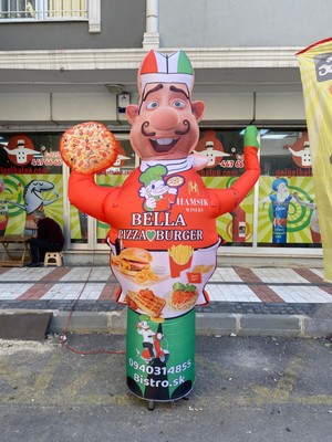 Kelepire Düştu 3 Metre Pizzacı Model Gel Gel Balon