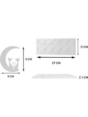 Epoksi Kalıp Dünyası Epoksi Ay Aşk Kedileri Anahtarlık ve Kolye Silikon Kalıbı