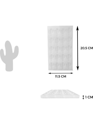 Epoksi Kalıp Dünyası Epoksi Kaktüs  Anahtarlık ve Kolye Silikon Kalıbı