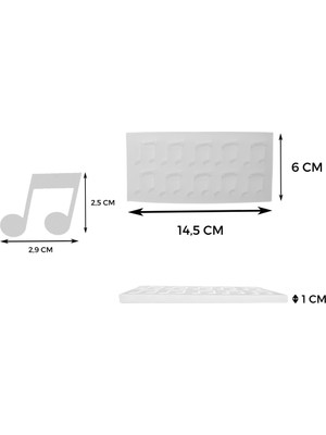Epoksi Kalıp Dünyası Epoksi Müzik Notası Anahtarlık ve Kolye Silikon Kalıbı