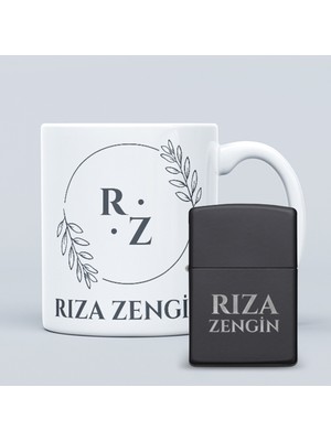 Akka Gift Kişiye Özel Özel Kupa Bardak, Isimli Zippo Çakmak