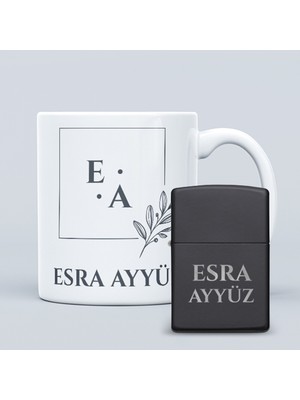 Akka Gift Kişiye Özel Özel Kupa Bardak, Isimli Zippo Çakmak