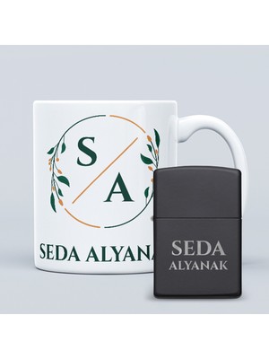 Akka Gift Kişiye Özel Özel Kupa Bardak, Isimli Zippo Çakmak