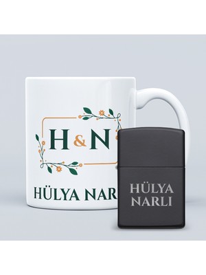 Akka Gift Kişiye Özel Özel Kupa Bardak, Isimli Zippo Çakmak