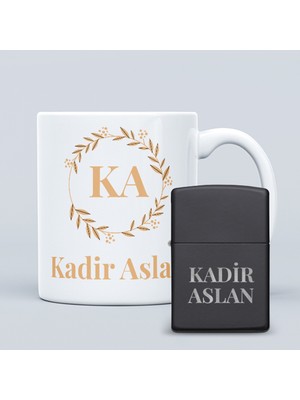 Akka Gift Kişiye Özel Özel Kupa Bardak, Isimli Zippo Çakmak